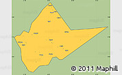 Savanna Style Simple Map of Malakal, cropped outside