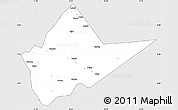 Silver Style Simple Map of Malakal, single color outside