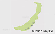 Physical 3D Map of Melut, cropped outside