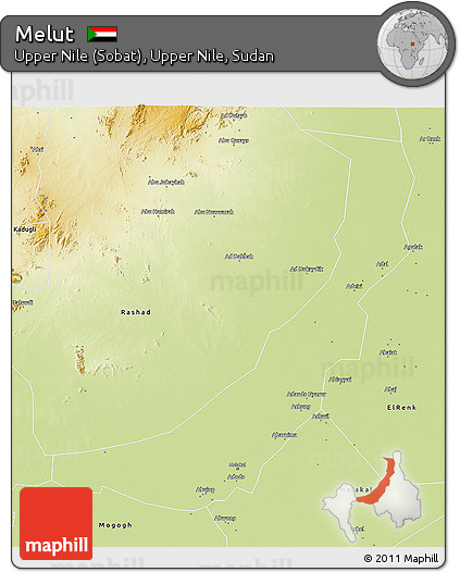 Physical 3D Map of Melut