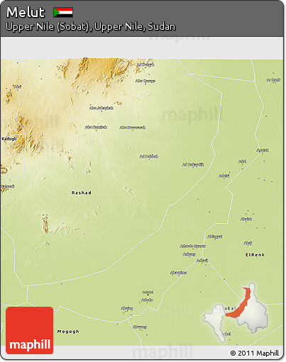 Physical 3D Map of Melut