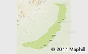 Physical 3D Map of Melut, lighten