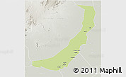 Physical 3D Map of Melut, lighten, semi-desaturated