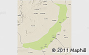 Physical 3D Map of Melut, shaded relief outside