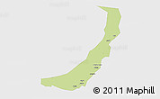 Physical 3D Map of Melut, single color outside