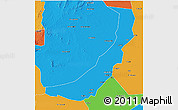 Political 3D Map of Melut