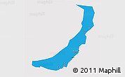 Political 3D Map of Melut, single color outside