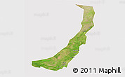 Satellite 3D Map of Melut, cropped outside