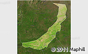 Satellite 3D Map of Melut, darken