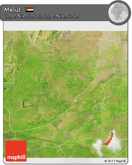 Satellite 3D Map of Melut