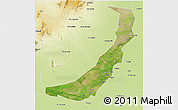 Satellite 3D Map of Melut, physical outside