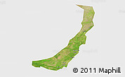 Satellite 3D Map of Melut, single color outside