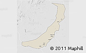 Shaded Relief 3D Map of Melut, lighten, desaturated