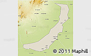 Shaded Relief 3D Map of Melut, physical outside