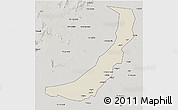 Shaded Relief 3D Map of Melut, semi-desaturated
