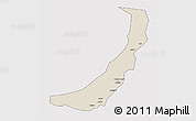 Shaded Relief 3D Map of Melut, single color outside