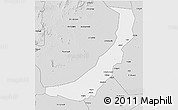 Silver Style 3D Map of Melut