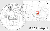 Blank Location Map of Melut, highlighted parent region, highlighted grandparent region, within the entire country