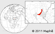 Blank Location Map of Melut, highlighted parent region