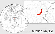Blank Location Map of Melut
