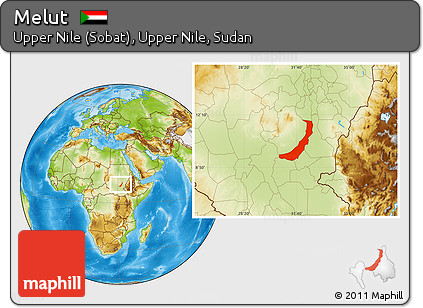 Physical Location Map of Melut