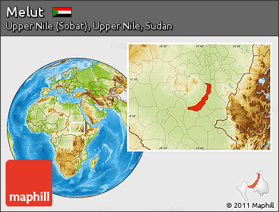 Physical Location Map of Melut