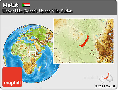 Physical Location Map of Melut