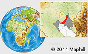 Physical Location Map of Melut, highlighted parent region, highlighted grandparent region