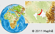 Physical Location Map of Melut, highlighted parent region
