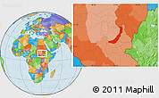 Political Location Map of Melut