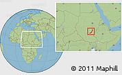 Savanna Style Location Map of Melut, within the entire country