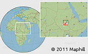 Savanna Style Location Map of Melut, highlighted parent region, within the entire country