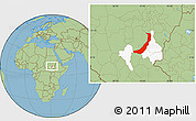 Savanna Style Location Map of Melut, highlighted parent region