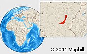 Shaded Relief Location Map of Melut