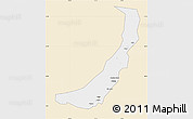 Classic Style Map of Melut, single color outside