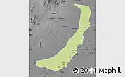 Physical Map of Melut, darken, desaturated