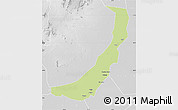 Physical Map of Melut, lighten, desaturated