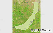 Physical Map of Melut, satellite outside