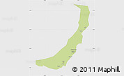 Physical Map of Melut, single color outside