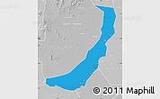Political Map of Melut, lighten, desaturated