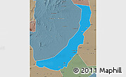 Political Map of Melut, semi-desaturated
