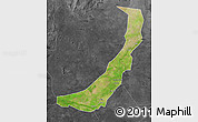 Satellite Map of Melut, darken, desaturated