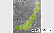 Satellite Map of Melut, desaturated