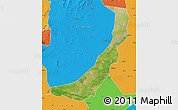 Satellite Map of Melut, political outside