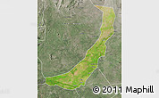 Satellite Map of Melut, semi-desaturated