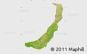 Satellite Map of Melut, single color outside