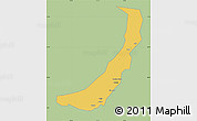 Savanna Style Map of Melut, single color outside