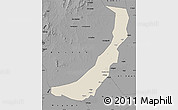 Shaded Relief Map of Melut, darken, desaturated