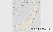 Shaded Relief Map of Melut, desaturated