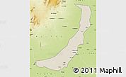Shaded Relief Map of Melut, physical outside